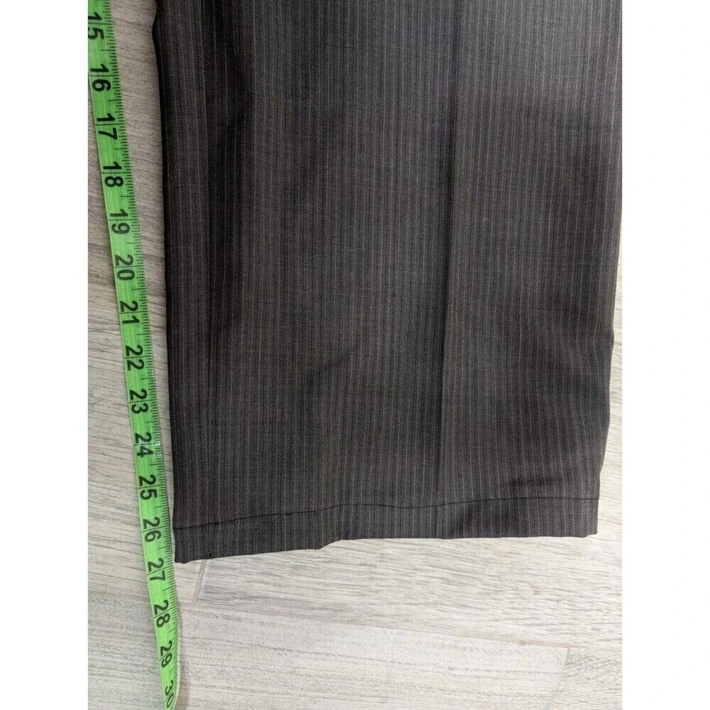 Banana Republic Straight Trouser‎ Pants Mens Gray Wool Size 42x27 Short N88